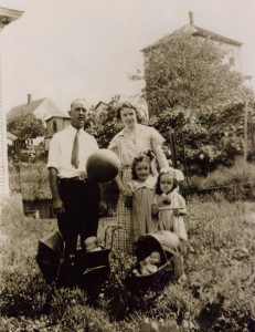 Joseph A. Gauthier, wife Margaret, daughters Mary (left) and Dorothy, 1937. Provided by family.