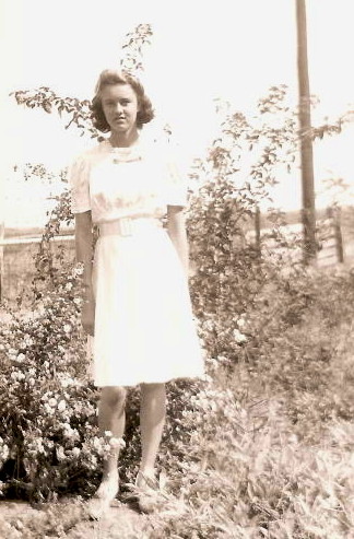 Claudine Abele, about age 14, in 1942