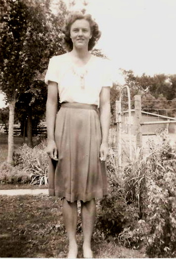 Claudine Abele, about age 16, in 1944