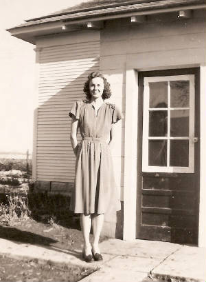 Claudine Abele, about age 14, in early 1940s