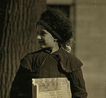 Dora Nevins, Hartford, Connecticut, March 1909. Photo by Lewis Hine.