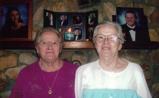 Elaine Franklin Petrie and Glenice Franklin Carter, 2005. Photo provided by family.