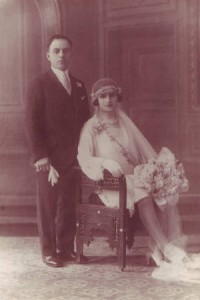 Elias and Eugenie Joseph on their wedding day in Lebanon, 1929. Provided by family.