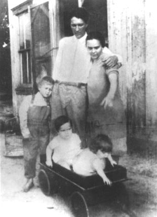 Jeff & Bessie Miller with (L-R) Sammy, a nephew & Ozella, circa 1931. Photo provided by family.