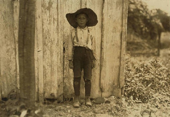 John Slebzak, near Pasadena, Maryland, July 1909. Photo by Lewis Hine.