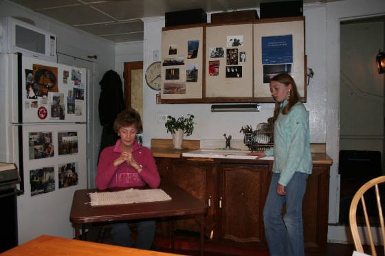 Marlene Childs (Lena's granddaughter) and Kara (Lena's great-great-granddaughter), acting out photo.