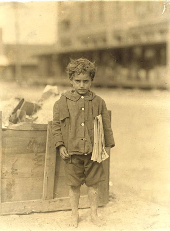 Tony Valenti, 6 years old, Tampa, Florida, March 1913. Photo by Lewis Hine.