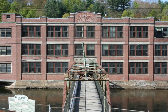 Former Fellows Gear Shaper plant, 2008. Bridge was replaced in 2011.