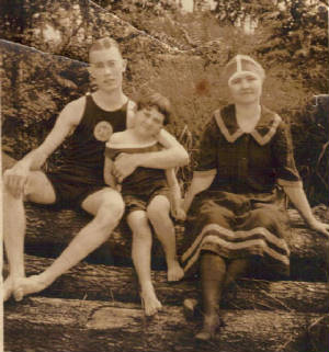 Pauline Merrick (right), others not identified, date unknown