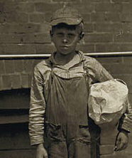 Sidney Ashcraft, 1908. Photo by Lewis Hine.