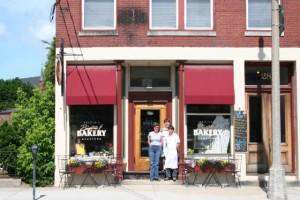 (L to R), Maureen Clark, Marsha Dubois and Kristin Dubois, Kristin's Bakery & Bistro, Keene, NH, 2007. Photo by Joe Manning.