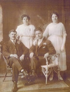 (L to R), Fred and George Libbares; wives Eugenia and Georgia, photo provided by family