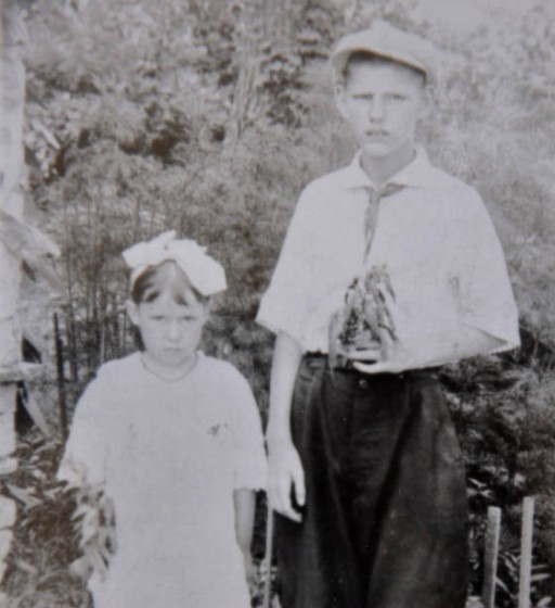 Elizabeth Padgett and brother John, circa 1918.