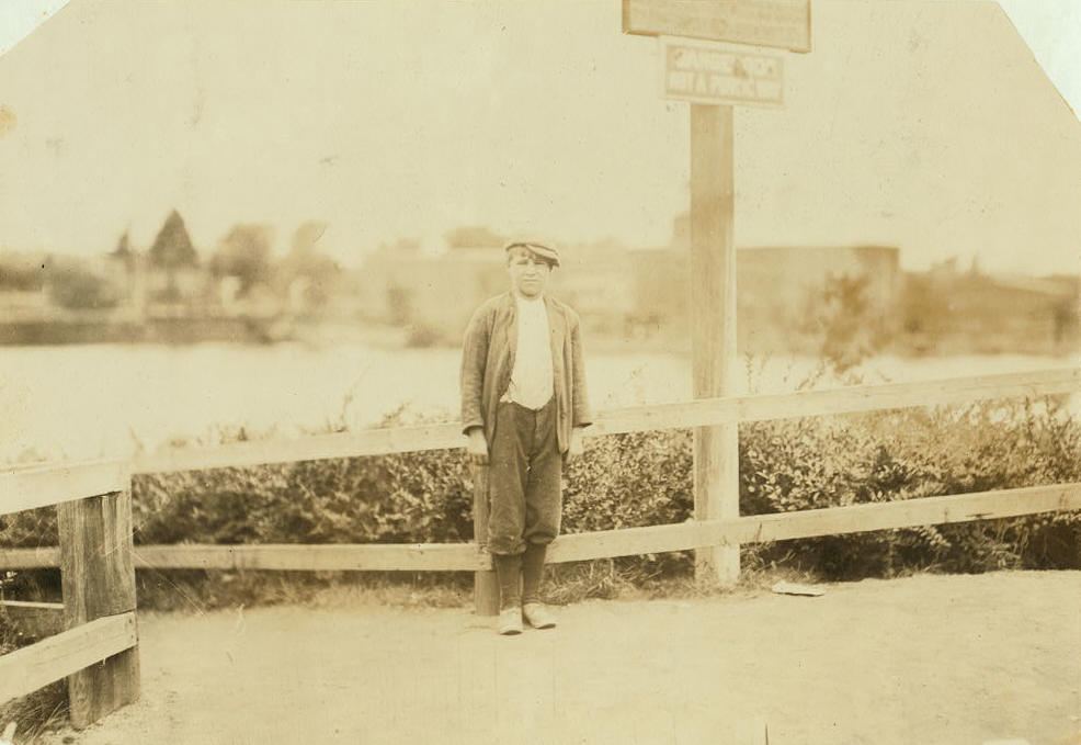 John Ostafin, 13 yrs old, Easthampton, Mass., August 1912. Photo by Lewis Hine