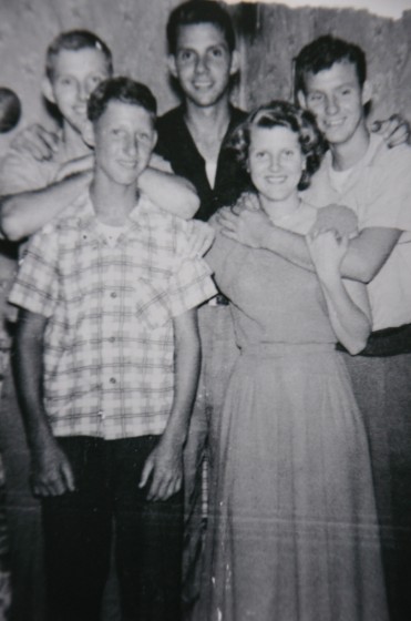 Children of John and Rosa Padgett., 1950. (L-R): Back row: William, Lewis and Jesse; front row: Joseph and Margaret (her daughter is Dianne Hilliard)