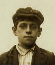 Thomas O. Levesque: 1895 - 1943. Photo in 1911 by Lewis Hine.