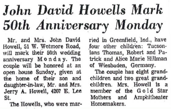 Article published November 23, 1967. John and Julia were married on November 27, 1917.