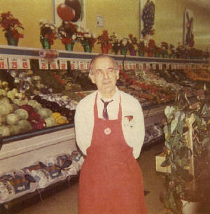 Carmine Zizza, at the A&P store, 1972.