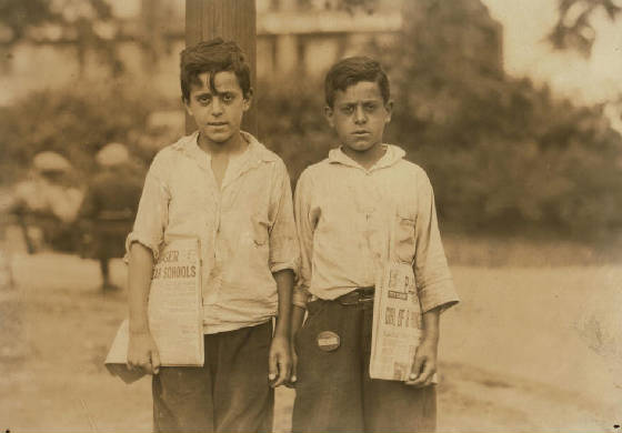 Edward (left) & Carmine Zizza, 13 yrs old, Newark, New Jersey, August 1, 1924. Photo by Lewis Hine.