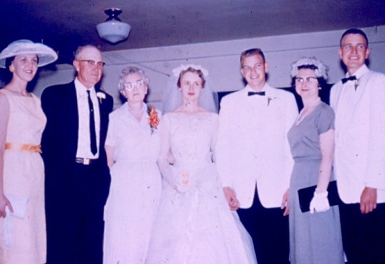 Dale Miksch's wedding, 1960.