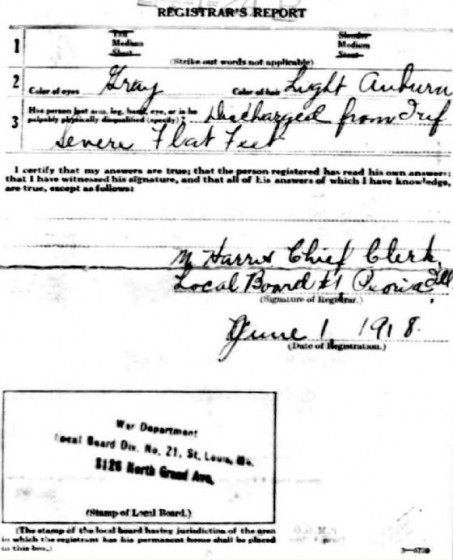 1918 draft registration.