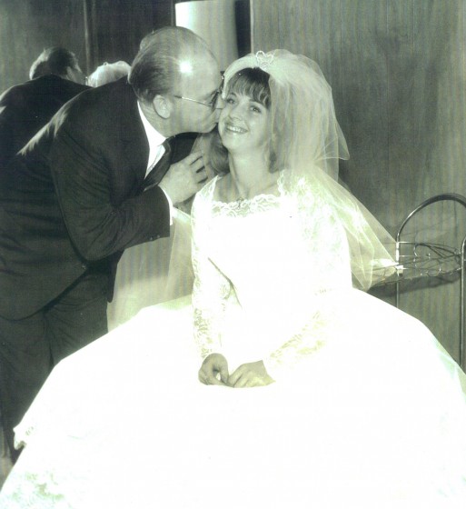 Edward Capps Jr. and daughter Barbara (Bobbi) Toro, at her wedding in 1963.