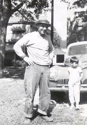 Guido Centola with son Raymond, about 1948.