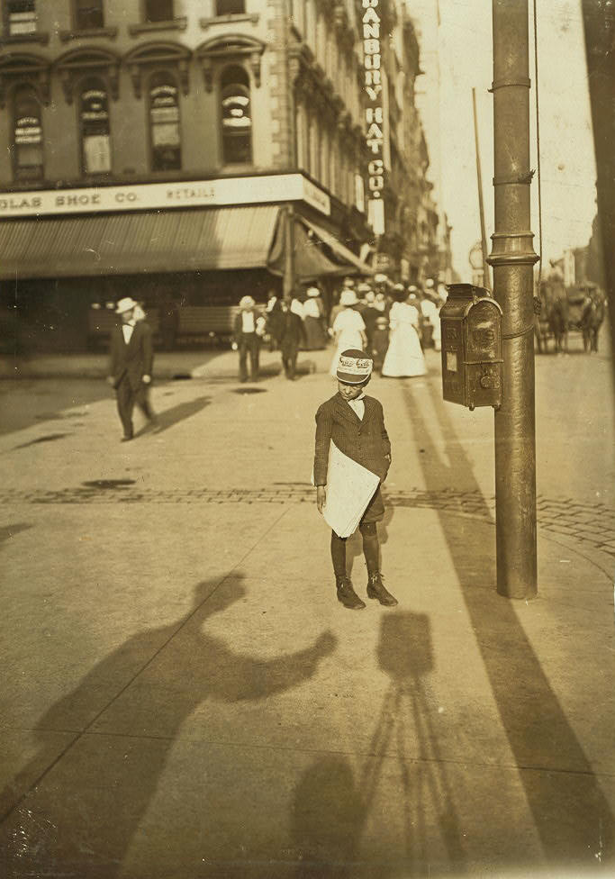 John Howell, 9 yrs old, Indianapolis, IN, Aug 1908. Photo by Lewis Hine. 