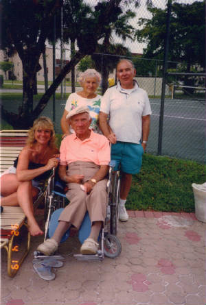 Front: Morris Levine and daughter Theresa; back: Kathryn Levine and her brother Maurice, 1992.