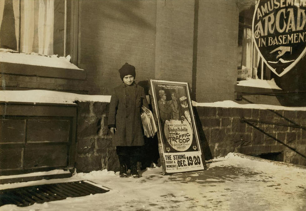 Morris Levine, Burlington, Vermont, December 17, 1916. Photo by Lewis Hine.