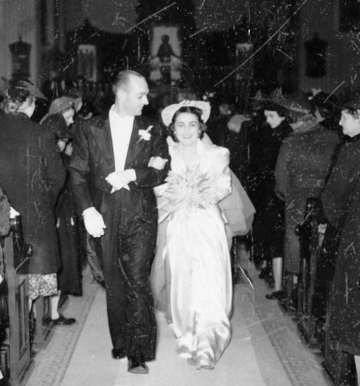 Phares and Alice Beville at wedding. 