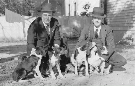 Phares Beville (right) with his father Peter Beville.