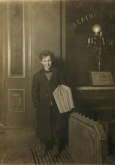 William Tobias, 10 years old, Brooklyn, NY, February 1909. Photo by Lewis Hine. 