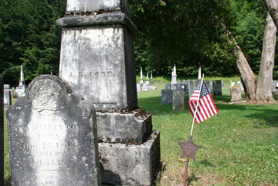 A. B. Cone gravestone, Woodlands Cemetery, Cambridge, NY, 2007